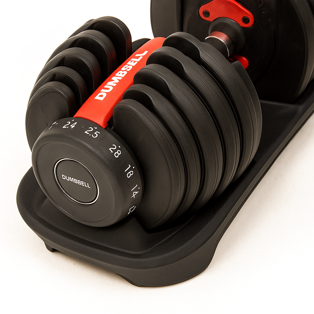 Adjustable Dumbbells (Set of 2) + Stand – 5 lb to 52.5 lb